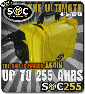 soc 255 ups battery tester
